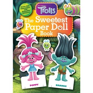The Sweetest Paper Doll Book (DreamWorks Trolls) - by  Golden Books (Paperback) - 1 of 1