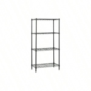 4 - Shelf Steel Wire Storage Rack Adjustable Sturdy Easy Assembly Black 13.4 Dx 23.2 Wx 48 H in Home Garage Workshop Organize - 1 of 4