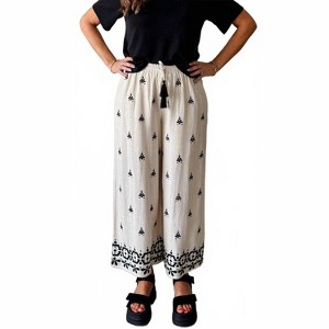 Women's Never Say Never Linen Pants - Easel L - 1 of 4