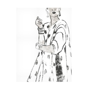 24" x 32" June Erica Vess 'Fashion Plate Power II' Canvas Art: Modern Decor, Gallery-Wrapped - Trademark Fine Art - 1 of 4