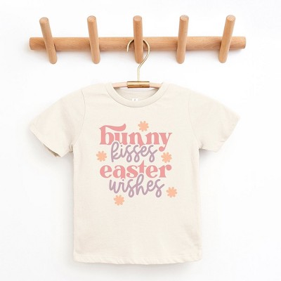The Juniper Shop Bunny Kisses Easter Wishes Flowers Youth Short Sleeve Tee