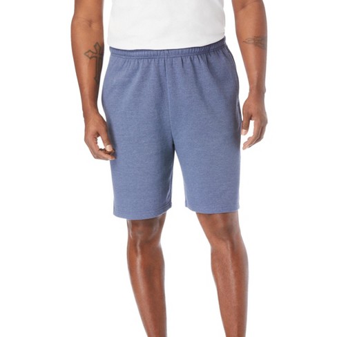 Men's BigTall Lightweight Cotton Blend Roomy fit Extra Long Shorts,Heather Slate 