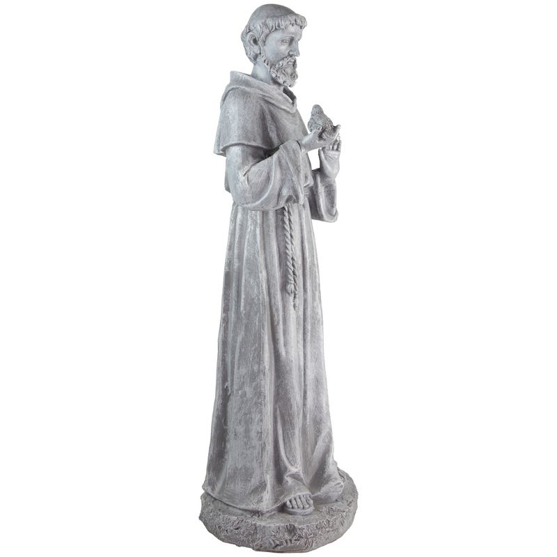 Northlight 28" St. Francis with Bird Outdoor Garden Statue, 4 of 6