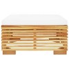 vidaXL Patio Footrest with Cream Cushion Solid Wood Teak - 4 of 4