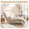 MOONMISS Velvet Chaise Lounge Indoor,Button-Tufted Upholstered Chaise Lounge Chair with Pillow for Bedroom Living Room Office - 3 of 4