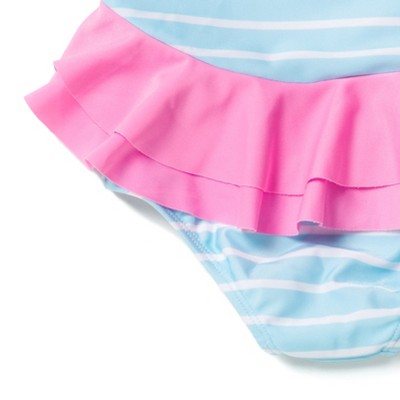 Gabby's Dollhouse MerCat Pandy Paws Little Girls One Piece Bathing Suit Blue / White 6 — фото 6