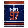 Sleep Squad Edmonton Oilers Connor McDavid 60 x 80  Raschel Plush Blanket - 3 of 4