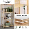 LunaLulinlk 5 Tier Bamboo Shelf Storage Organizer, Corner Storage Rack for Living Room,Kitchen - 4 of 4