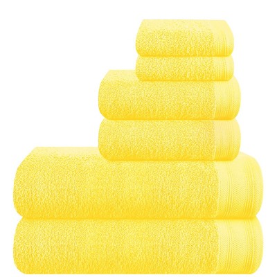 BAGOKIE 6 Packs Cotton Bath Towel Set