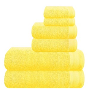 BAGOKIE 6 Packs Cotton Bath Towel Set - 1 of 4