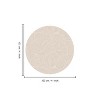 LunaLulinlk Beige CURVE Line Leaf design41" x - 41" Round Rug - 4 of 4