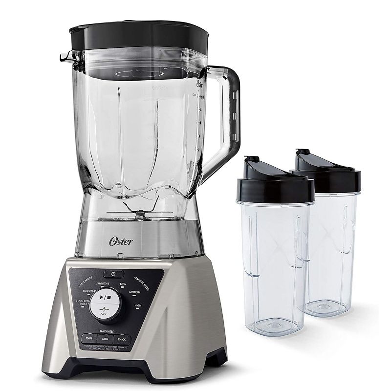 Oster 1200 Watt Pro Blender withTexture Select Settings and 2 Blend-n-go Cups, 1 of 7