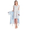 Casual Nights Women's 2 Piece Floral Robe and Gown Set - 4 of 4