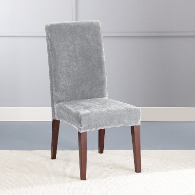 Details about   6Pcs Velvet Dinning Chair Seat Cover Stretchable Slipcovers Gray 