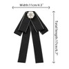 INSPIRE CHIC Women's Ribbon Rhinestone Bowknot Pre-Tied Brooch Bow Ties - 2 of 4