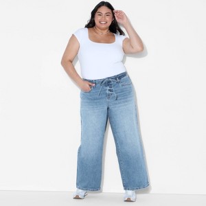 Women's Low-Rise Baggy Jeans - Wild Fable™ - 1 of 3