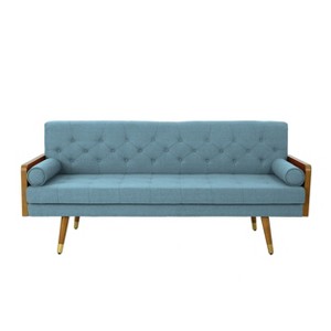 GDFStudio Aidan Mid Century Modern 72.25" Tufted Upholstered 3 Seater Sofa - 1 of 4