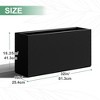 TUYOHW Metal Planter Box, Rectangular Planter Box with Drainage Holes, Large Planters with Removable Shelf for Outdoor Plants, Black - 2 of 4