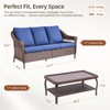 Buenhomino 2-Piece Patio Furniture Set, Wicker Outdoor Couch with Plush Cushions & Rattan Coffee Table, All-Weather Outdoor Conversation Furniture Set - 3 of 4