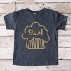 The Juniper Shop Stud Muffin Plain Toddler Short Sleeve Tee - 2T - Charcoal - 2 of 4