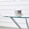 NicBex Dining Table for 4 Morden 36.6" Round Glass Dining Table Dining Room Table with Glass Tabletop and Form Base for Dining Room - 3 of 4