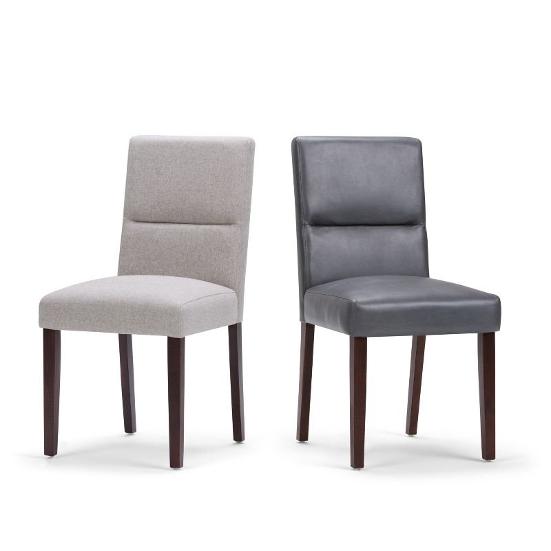 Set of 2 Seymour Parson Dining Chair Faux Leather Stone Gray - WyndenHall, 6 of 11