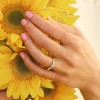 Ross-Simons 0.30 Carat Aquamarine and .10 ct. t.w. White Zircon Ring in 18kt Gold Over Sterling - 4 of 4