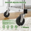 Simple Trending Heavy Duty Double Rod Clothes Rack Load 400 LBS, Metal Commercial Garment Rack, Standing Rolling Clothing Rack, Chrome - 4 of 4