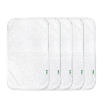 green sprouts Stay-Dry Burp Pads 5pk White