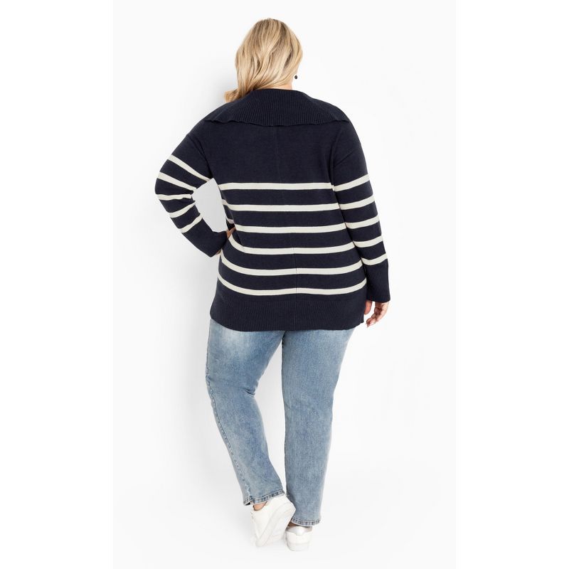Women's Plus Size Mara Sweater - navy | AVENUE, 4 of 8