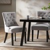 Dining Chairs Set of 2, Upholstered Side Chairs with Tufted Back and Wood Legs, Contemporary Kitchen Dining Room Chairs - 4 of 4