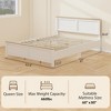 Queen Bed Frame with Headboard, Modern Platform Bed Frame with Wooden Slats, No Box Spring Needed, Easy Assembly - 3 of 4