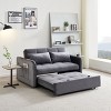 NicBex 55.5" Multifunctional Pull Out Sofa Bed Convertible Velvet Double Lounge Sofa with Side Pockets and USB Socket - 4 of 4