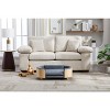 Lirago 30.7" W x 20.08" D x 9.85" H Elevated Dog Bed Pet Sofa Solid Wood Legs Velvet Cushion with Removable Bolster Washable Mid Size Dark Gray - 2 of 4