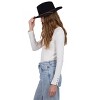 Tahari Women's Packable and Fashionable Diamond Patterned Fabric Panama Hat - Panama Hat for Women - 4 of 4