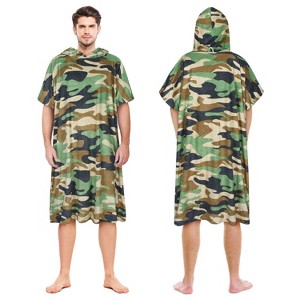 Catalonia Oversized Wearable Beach Towel for Womens Mens, Surf Cape Changing Towel Robe for Adults, Hooded Wetsuit Change Cape, One Size Fits All - 1 of 4