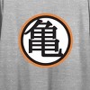 Dragon Ball Z Kame Symbol Crew Neck Short Sleeve Women's Gray Heather Crop Top - 2 of 3