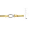 EVERLY JEWELRY | Yellow Plated Sterling Silver 3/4 CT TGW Cubic Zirconia Silver Yellow Weave Design Bangle, 8 inch - 2 of 4