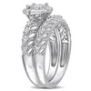 EVERLY JEWELRY | Sterling Silver 1/4 CT TW Diamond Octagon Halo Bridal Ring Set - 2 of 4