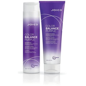 Joico Color Balance PURPLE Shampoo (10 oz) & Conditioner (8.5 oz) Duo Set, Eliminate Brassy & Yellow Tones for Cool Blonde Gray Hair Kit - 1 of 4