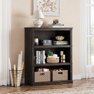3 Tier Bookcase, Farmhouse Book Shelf with Storage, 40 Inch Tall Open Display Bookshelves - 1 of 4