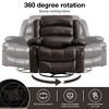 Massage Swivel Rocker Recliner Chair with Vibration Massage and Heat Ergonomic Lounge Chair for Living Room - 3 of 4