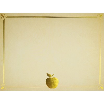 Great Papers Bright Apple Certificates 8.5" x 11" Yellow/Gold 15/Pack (2020003)