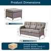 Gymojoy 3 Pieces Outdoor 3-Seat Sofa with Ottomans - 2 of 4