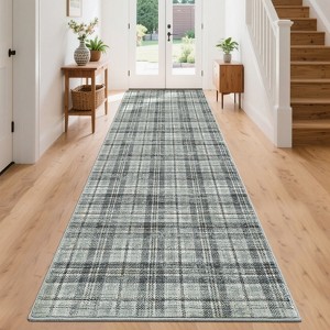 Garvee Modern Plaid Area Rug Farmhouse Geometric Rugs for Living Room Bedroom Non Slip Stain Resistant Carpet - 1 of 4