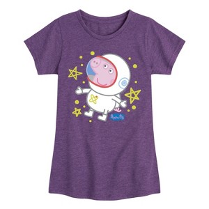 Girls' - Peppa Pig - Space Astronaut Fitted Short Sleeve Graphic T-Shirt - 1 of 4