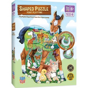 MasterPieces Inc Pony Playtime Shaped 100 Piece Jigsaw Puzzle - 1 of 4