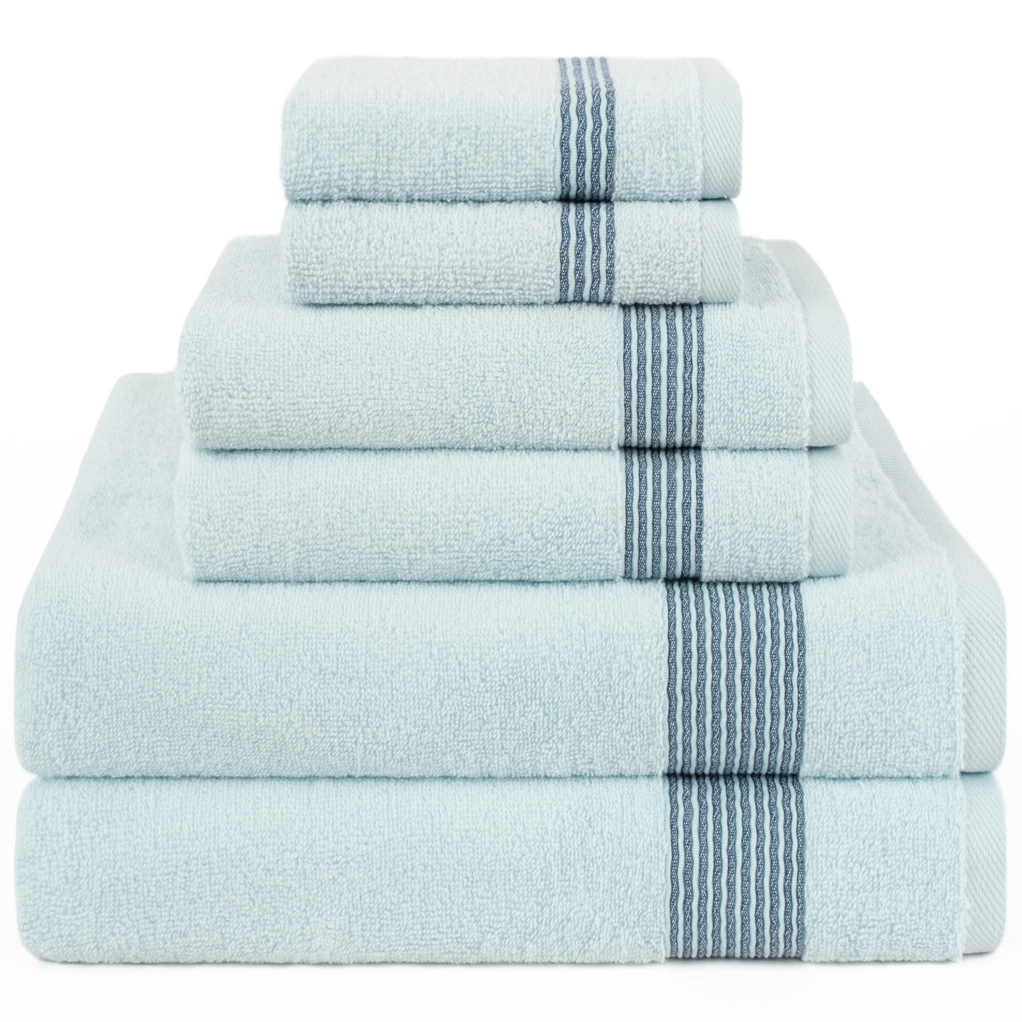 American Soft Linen 100% Micro Cotton 6 Piece Towel Set Luxury Zero Twist Ultra Soft and Plush Towels for Bathroom