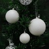 4E's Novelty White Snowball Ornaments 12 Pack - Large 3.15” Shatterproof Glitter Ornaments for Christmas Tree & Winter Wonderland Decorations - 3 of 4