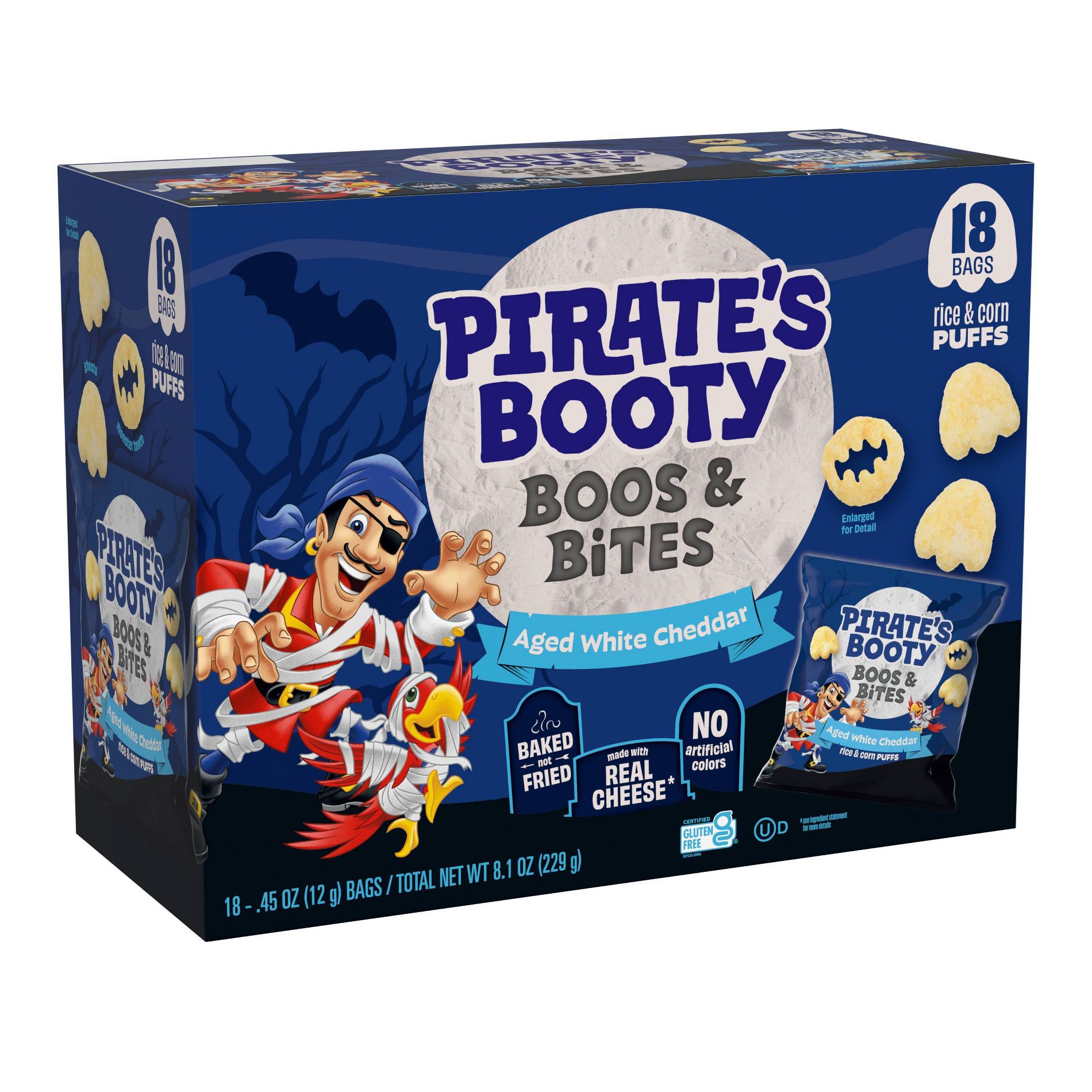 Pirate's Booty Halloween Snacks Boos & Bites Chips Multipack - 8.1oz/18ct